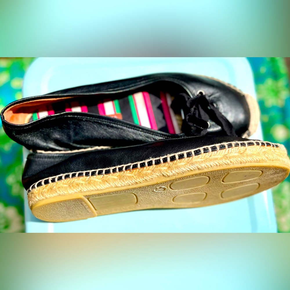 Marc by Marc Jacobs Flat Espadrilles — Black Leather